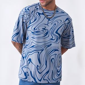 T-shirt Homme Personnalisé Coupe Ample 100% Coton Épais 260 g/m² DTG Style Urbain Rétro Effet Délavé Vierge - Product Image 1