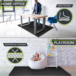 Durable Rubber <b>Interlocking</b> Gym <b>Tiles</b> Fitness <b>Floor</b> Cover Rubber <b>Interlocking</b> Gym <b>Tiles</b> Easy Setup With Secure Lock - Product Image 5