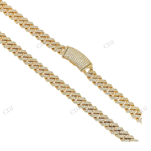 7MM 20" Hip Hop Miami Cuban Necklace Gold Plated 925 Silver Cuban Link <b>Chain</b> Moissanite <b>Iced</b> Men's Fine Jewelry GRA Certified - Product Image 3