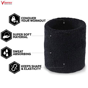 Banda Deportiva para Muñeca y Mano para Tenis, Antideslizante, con Cierre de Gancho y Bucle, Material Suave que Absorbe la Humedad, Elástica, Ajustable, Ligera - Product Image 4