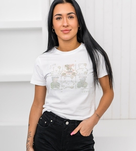T-shirt décontracté pour femme de haute qualité, personnalisable, imprimé, coupe ajustée, col rond, manches courtes, grande taille, respirant, séchage rapide, 100% coton - Product Image 1