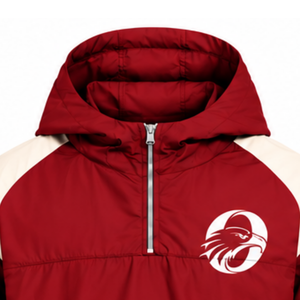 Mens Red Nylon Quarter Zip <b>Hoodie</b> Shorts Set Contrast Panel Lightweight Athletic <b>Running</b> Training Gym Casual Sportswear - Product Image 3