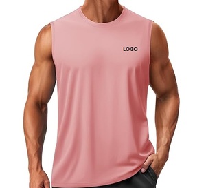 Camiseta sin mangas de secado rápido para hombre, chaleco transpirable para entrenamiento, camiseta deportiva con logo personalizado para gimnasio. - Product Image 5