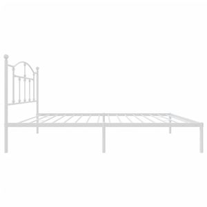 Cadre de lit simple moderne en acier blanc, design rectangulaire, lits en métal - Product Image 6