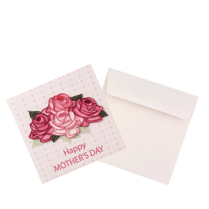 การ์ดแฮนด์เมดลายดอกไม้ ดีไซน์ธีมวันแม่ พร้อมซองการ์ด การ์ดอวยพรแฮนด์เมด สำหรับคุณแม่โดยเฉพาะ - Product Image 3