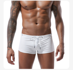 Bañadores para hombre de secado rápido, anti-embarrasamiento, con cordón, de nailon, de cintura baja, tipo bóxer, para playa, venta al por mayor - Product Image 2