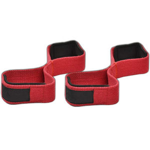 Sangles de musculation en coton 100% de qualité professionnelle, fabriquées en usine, en forme de 8 - Sangles de poignet réglables et respirantes pour la musculation, support de main robuste pour barre de musculation - Product Image 3