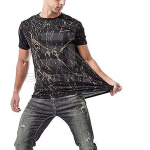 T-shirt pour homme en nylon et coton imprimé uni, avec logo et couleur personnalisés, respirant, haute qualité, service OEM/ODM - Product Image 6