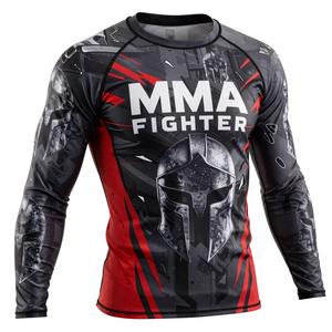 Ropa de Protección para Artes Marciales Mixtas (MMA) Hecha a Medida, Transpirable, de Secado Rápido, Spandex, Poliéster, Manga Larga, Servicio OEM - Product Image 4