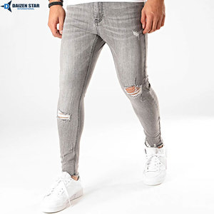 Jean en denim streetwear d'hiver pour homme de qualité supérieure, 100 % coton, coutures durables, respectueux de l'environnement, fabrication directe sous marque privée - Product Image 4