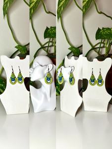 Pendientes de Candelabro de Cuarzo Tejidos a Mano con Macramé de Pavo Real Colorido, Joyería de Moda Boho Vintage para Fiesta, HARI OM CREATIONS - Product Image 3