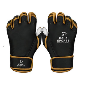 Guantes de béisbol de cuero de primera calidad para unisex, con soporte para dedos completos, antideslizantes, para entrenamiento, con protección. - Product Image 1