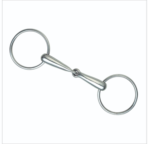 บิตม้าแบบ Double Joint Baucher Snaffle ทำจากสแตนเลสสตีล คุณภาพสูง พร้อมห่วงหลวม สำหรับขี่ม้า - Product Image 6