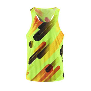 Men Graphic Sublimated Printed <b>Running</b> Tank Top Breathable Mesh Gym <b>Singlet</b> Quick Dry Sports Vest Custom Wholesale Sportswear - Product Image 1