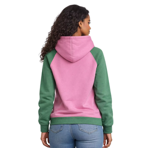 Sudadera con Capucha de Felpa para Mujer, Color Rosa, Manga Larga, Bordado Chenille, Ropa de Hermandad Griega, 100% Algodón, Informal, Otoño/Invierno - Product Image 4