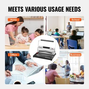 เครื่องเข้าเล่มแบบสันห่วงลวด 46 รู รุ่นแมนนวล ใช้ไฟฟ้า สำหรับเข้าเล่มเอกสารได้ 500 แผ่น พร้อมห่วงลวดขนาด 5/1 จำนวน 100 ชิ้น สำหรับเข้าเล่มหนังสือ - Product Image 6