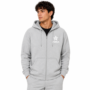 Custom Logo Oversized <b>Zip</b> <b>Up</b> Hoodie <b>Men</b> Women Cropped Cotton <b>Fleece</b> Jacket Wholesale - Product Image 2