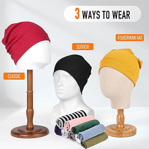 Vintage Ribbed Knit Beanie-Unisex Winter <b>Warm</b> <b>Hat</b> Soft Stretch Spandex/Cotton Minimalist Streetwear Essential - Product Image 5