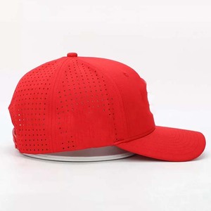 Gorra de Béisbol de Malla Roja de 6 Paneles, Unisex, Ajustada, Transpirable, de Color Sólido, Informal, para Primavera y Verano, para Adultos - Product Image 3
