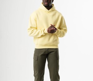 Sweat-shirts à capuche épais pour hommes, style streetwear, vente en gros, logo brodé personnalisé, 100% coton molletonné 300g, respirant - Product Image 5