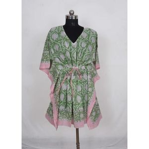 Kaftan 100% coton pour femme, tunique en coton faite à la main, style bohème, taille unique, robe kaftan écologique, cadeau pour elle - Product Image 1