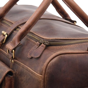 Bolsa de Viaje de Cuero Genuino Personalizada para Hombre, Bolsa Cruzada de Gran Capacidad, Bolsa de Negocios de Cuero Genuino - Product Image 5