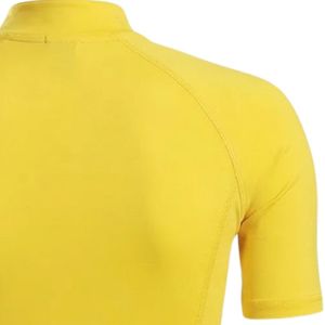 Yellow <b>Women's</b> <b>Quarter</b> <b>Zip</b> Short Sleeve Golf Pullover Shirt Lightweight Performance Sports Top Outdoor Training Wear Casual - Product Image 4