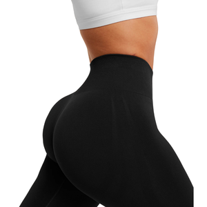 Leggings de performance noirs taille haute pour femme, extensibles, pour la gym, le yoga, l'entraînement, la course, vêtements de sport confortables, coupe sculptante - Product Image 5