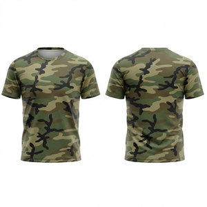 เสื้อยืดลายพรางผู้ชายแขนสั้นคอกลมสวมใส่สบายกลางแจ้งผ้าเนื้อนุ่มสวมใส่สบายทุกวันชุดกีฬา - Product Image 1