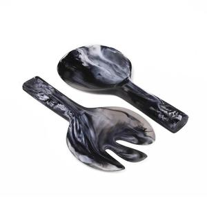Serveur à salade en acrylique/résine écologique de haute qualité, outils à salade élégants avec poignée perlée, passe au lave-vaisselle, au micro-ondes et au four - Product Image 6