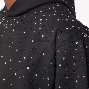 Sudadera con Capucha Moderna para Hombre, Diseño Personalizado con Pedrería, Ropa Casual Cómoda, Sudadera Premium 100% Algodón Ecológico - Product Image 5