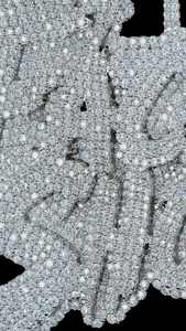 Pendentif personnalisé avec nom en lettres HipHop, argent 925, collier avec initiale personnalisée, diamant VVS, plaqué or, unisexe - Product Image 4