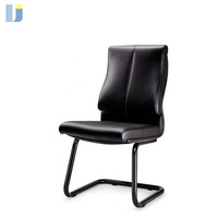 Chaise de bureau de direction ergonomique à dossier haut au design moderne, sans accoudoirs, finition en cuir synthétique, pivotante, hauteur réglable, inclinaison au niveau des genoux