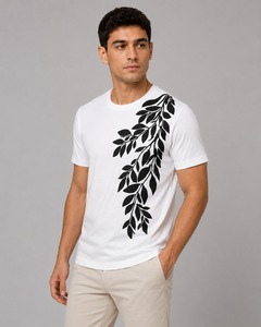 T-shirt personnalisé pour homme en coton premium, respirant, léger, décontracté, pour l'été, à manches courtes, streetwear, avec logo personnalisé - Product Image 2