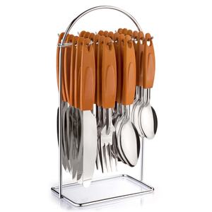 ชุดช้อนส้อมสแตนเลสขัดเงาเครื่องใช้บนโต๊ะอาหารระดับพรีเมียมพร้อมผิวเรียบสำหรับห้องรับประทานอาหารร้านอาหารโรงแรมห้องครัว - Product Image 1