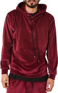 Sudadera con Capucha Gótica Punk para Hombre, Manga Regular, Transpirable, Poliéster/Algodón, Diseño Sólido, Estilo Urbano, Invierno, 350g, RICH FIT - Product Image 3