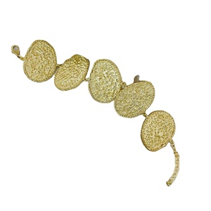 Bracelet en fil plaqué or martelé et torsadé fait à la main pour femmes bijoux de bracelets à la mode - Product Image 4