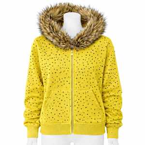 Sweat à capuche zippé surdimensionné en molleton 100 % coton, délavé à l'acide, avec fausse fourrure, pour homme, design hiver, personnalisé, haute qualité, écologique - Product Image 1