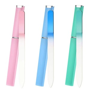 BAFA SURGICAL INSTRUMENTS Lima de uñas desechable de lujo, de acero inoxidable, de doble cara, con gradiente morado, 9 cm, grano 100, tipo bolígrafo - Product Image 3