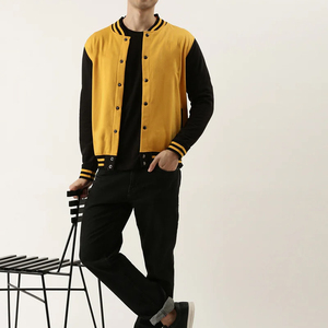Premium Custom Cool Style Winter <b>Men's</b> Stand Collar Front Logo Casual Varsity <b>Baseball</b> Varsity <b>Jacket</b> - Product Image 4
