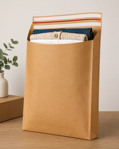 Bolsa de Correo de Papel Kraft ECO50 Reciclable de Lujo y Calidad Premium, Asas Retorcidas, Impresión Offset, Sello Autoadhesivo, Estándar Plano - Product Image 6