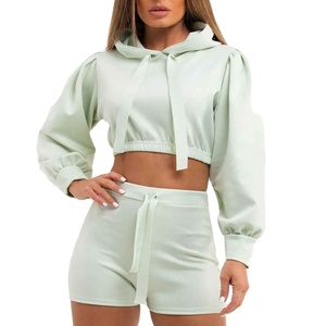 Breathable Fabric Summer <b>Wear</b> Hoodie Short Lounge Set Women Everyday <b>Wear</b> Hoodie And Athletic Short Set Women - Product Image 1