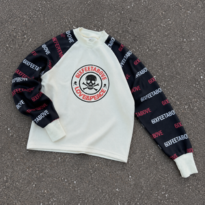 Sudadera Personalizada Vintage 100% Algodón, Estilo Waffle, Térmica, Y2K, Oversize, Ecológica, Raglán, Manga Larga, Cuello Redondo, Sin Estampado - Product Image 4