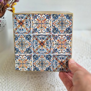 กล่องใส่กระดาษทิชชูลายไม้สไตล์อินดัสเทรียล กล่องใส่กระดาษทิชชูลายไม้สไตล์เมืองสำหรับตกแต่งภายในสไตล์ลอฟท์ กล่องใส่กระดาษทิชชูขายส่ง - Product Image 3