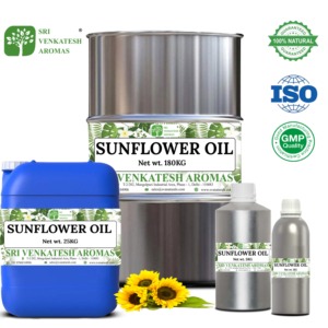 Huile de tournesol |   Pressé à froid et non raffiné |   Huile de qualité cosmétique pour la peau, les cheveux et la fabrication de savon - Product Image 2