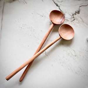 Juego de Cucharas de Madera Hechas a Mano, Utensilios de Cocina Rústicos Naturales, Duraderos y Artesanales para Uso Doméstico - Product Image 4