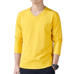 เสื้อยืดคอกลมแขนยาวผู้ชายพรีเมียม ผ้าฝ้าย 100% ระบายอากาศได้ดี ทรงหลวม พิมพ์ลายดิจิทัล โลโก้ด้านหน้า แบรนด์สั่งทำได้ - Product Image 1