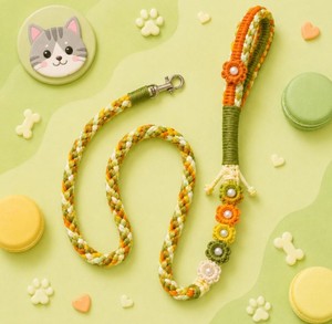 Premium Heavy Duty Eco-Friendly 100% Cotton <b>Dog</b> <b>Leash</b> with Animal Print and Modern Bowknot Design - Product Image 2
