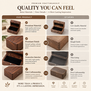 Custom Luxury Walnut Wooden <b>Jewelry</b> <b>Box</b> with <b>Velvet</b> Interior OEM Gift Packaging - Product Image 5