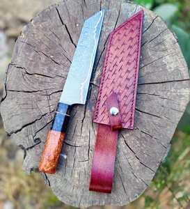Couteau de chef en acier damas de cuivre de qualité supérieure, manche en bois fait main, logo personnalisé, style ambidextre, extra tranchant, LEGACY BLADES - Product Image 1